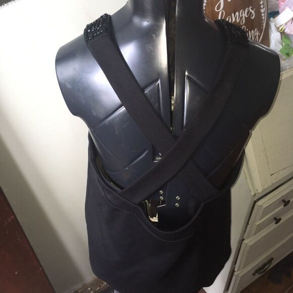 Lane Bryant beaded neckline heavy knit sleeveless 18/20 blouse - Picture 2 of 3